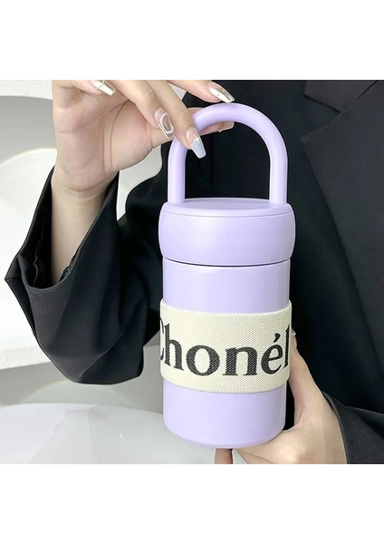 1 Pcs Paslanmaz Çelik Termo Şişeler 420ML Sıcak ve Soğuk Kahve Içeceği Için Vakum Yalıtımlı Şişe Su Termo Flask Kapasite: 401-500ML/RENK: Mor (Yurt Dışından)
