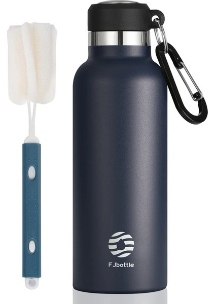 Feiji Termos Taşınabilir Su Şişesi Paslanmaz Çelik Termal Kupa Sızdıran Şişe Mini 500ML/600ML Kapasite: 500ML/RENK: Koyu Mavi (Yurt Dışından)