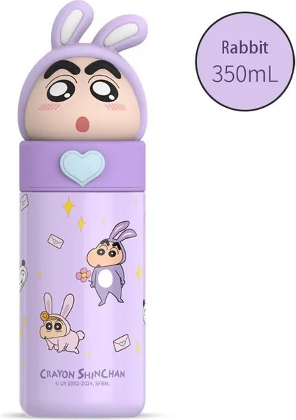 350ML Sanrio Paslanmaz Çelik Karikatür Termos Shin-Chan Dollcup Cosplay Çocuk Kidscapacity Için Vakum Şişesi Su Şişesi Hediye Kupası: 350ML/RENK: Kırmızı Timsah (Yurt Dışından)