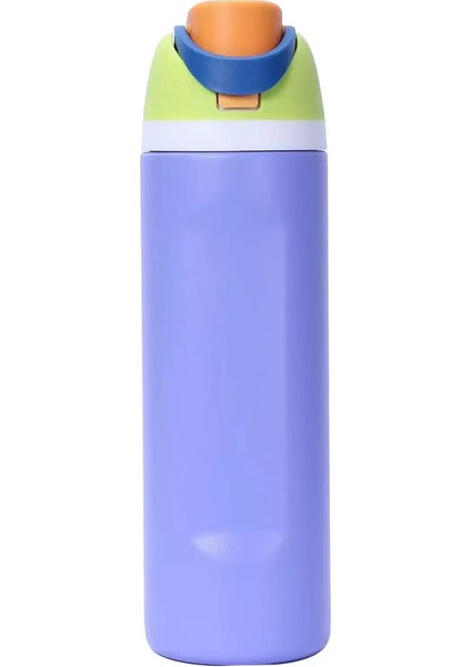 Vakum Yalıtımlı Paslanmaz Çelik Su Şişesi Saman Sızdırmaz Spor Seyahat Seyahat Yudum Kupası 24OZ Çocuklar ve Yetişkinler Için Içki Şişesi Kapasite: 701-800ML/RENK: Mor (Yurt Dışından)