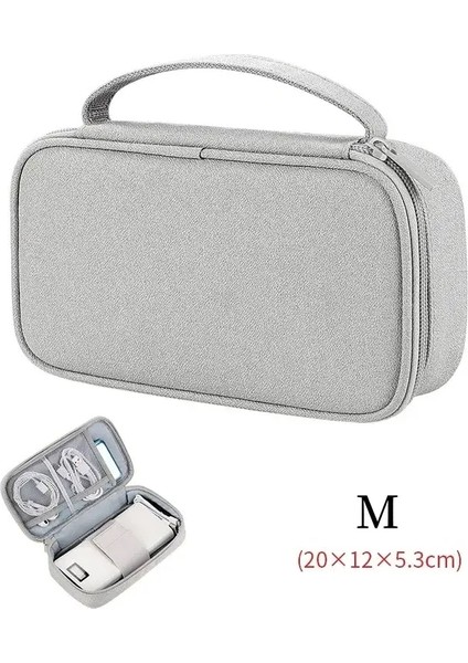 Büyük Seyahat Kabloları, Doku Torbaları, Depolama Torbaları, Taşınabilir Su Geçirmez Depolama Torbaları, Veri Kabloları ve Cihazlar Renk: Gri M (Yurt Dışından)