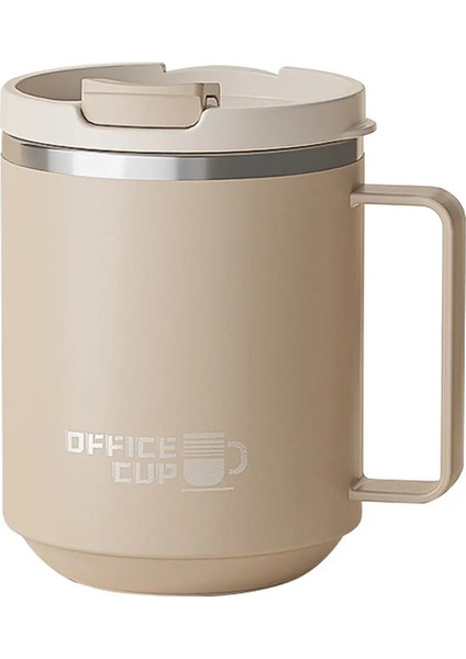Worthbuy 304 Paslanmaz Çelik Çift Duvar Yalıtılmış Kahve Kupası Taşınabilir Sızdırmaz Su Kupası Büyük Kapasite Içme Kupası Kapasite: 401-500ML/RENK: Haki (Yurt Dışından)