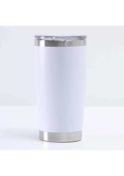 1 Paslanmaz Çelik Vakum Yalıtımlı Kupa, 20 Ons Seyahat Kahve Kupası, Sızıntı Geçirmez Kapak, Noel Için Yaratıcı Hediye ve Cadılar Bayramı Kapasitesi: 801-900ML/RENK: Beyaz (Yurt Dışından)