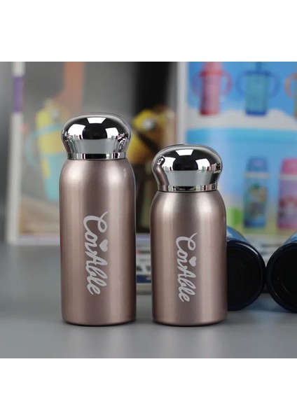 200/260ML Taşınabilir Termos Paslanmaz Çelik Çift Duvar Termal Şişe Seyahat Kupa Vakum Kupası Okulu Ev Çay Kahve Içecek Kupası Kapasite: 260ML/RENK: Pembe (Yurt Dışından)