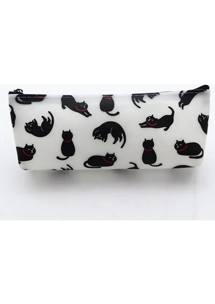 1pcs/lot Kawaii Kedi Silikon Kalemler Kasa Okul Malzemeleri Kırtasiye Zip Çantası Okul Ofisi Malzemeleri Malzemeler: Mavi (Yurt Dışından)