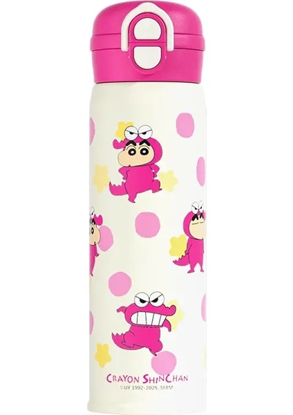 480ML Yalıtımlı Su Şişesi Sanrio Hello Kitty Paslanmaz Çelik Termos Kupası Kawaii Disney Termal Flask Çocuk Seyahat Tumklercapaity: 480ML/RENK: Boyalam Shin-Chan 02 (Yurt Dışından)