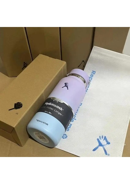 32OZ 40 Oz Hidro-Fasla Büyük Kapasiteli Paslanmaz Çelik Alan Su Isıtıcısı Açık Dağ Hakkili Çift Katmanlı Yalıtımlı Kupa Su Şişesi Kapasite: 40 Oz/renk: Mor (Yurt Dışından)