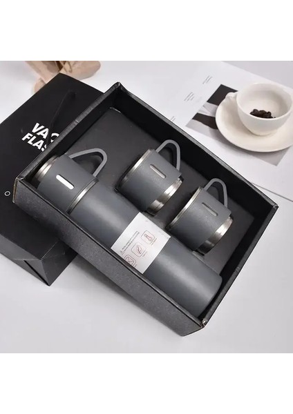 500ML 304 Paslanmaz Çelik Vakum Şişesi Set Office Business Style Termos Şişesi Açık Sıcak Su Termal Yalıtım Çift Kupa Cupsacity: 500ML/RENK: E (Yurt Dışından)