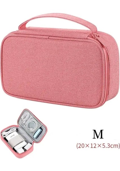 Büyük Seyahat Kabloları, Doku Torbaları, Depolama Torbaları, Taşınabilir Su Geçirmez Depolama Torbaları, Veri Kabloları ve Cihazlar Renk: Pembe M (Yurt Dışından)