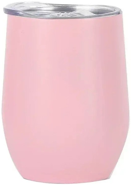 360ML 12OZ Termal Yalıtımlı Paslanmaz Çelik Tumbler Çift Duvar Su Şişesi Gitmek Için Taşınabilir Kahve Kupa Seyahat Etme Kupası Kapasite: 12OZ/RENK: Pembe (Yurt Dışından)