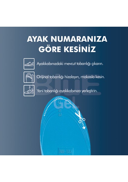 BG186 | Yumuşak Memory Foam, Hafızalı Darbe Emici, Ortopedik Konfor, Sneaker İçin İç Tabanlık