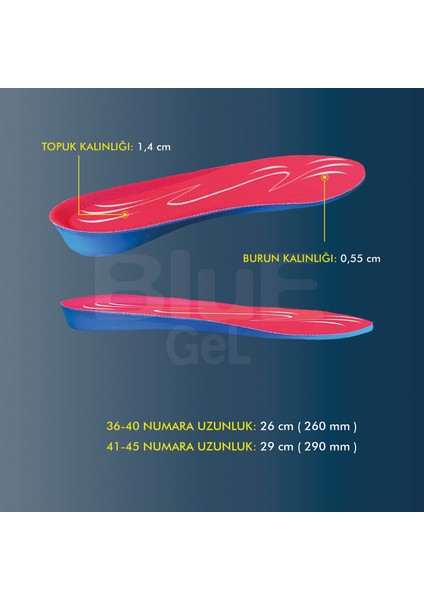BG186 | Yumuşak Memory Foam, Hafızalı Darbe Emici, Ortopedik Konfor, Sneaker İçin İç Tabanlık