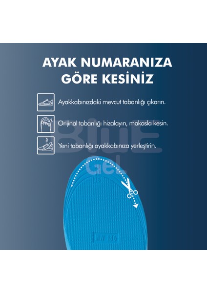 BG186 | Yumuşak Memory Foam, Hafızalı Darbe Emici, Ortopedik Konfor, Sneaker İçin İç Tabanlık