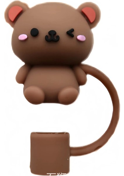 10MM Sevimli Silikon Saman 3D Yay Saman Kapağı Sızdıran Kupa Tulum Kupası Yeniden Kullanılabilir Toz Geçirmez Dökülme Koşullu Plugcolor: S1 (Yurt Dışından)