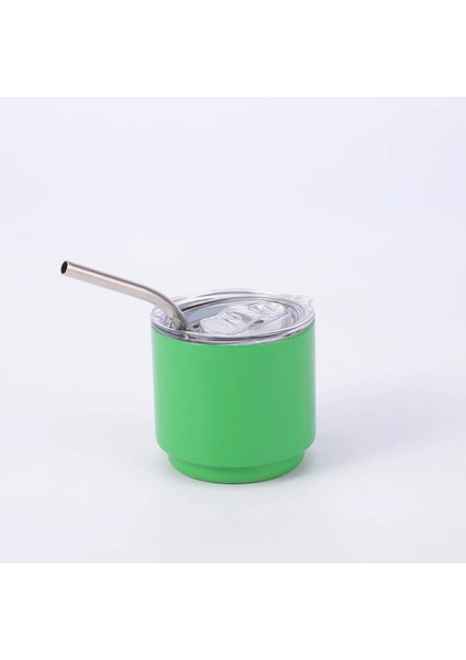 4oz Mini Kahve Kupası, Küçük Ruh Kupası, Açık Hava Taşınabilir Araba Kupası, 304 Pasalı Çelik Termos Kupası Saman Kapasitesi: 4oz/renk: Yeşil (Yurt Dışından)