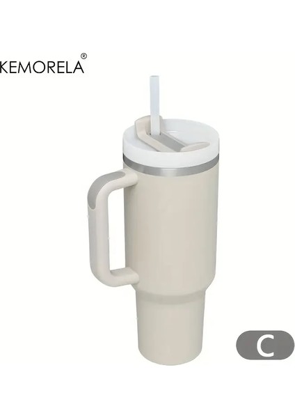 Kişiselleştirilmiş 887ML Tumbler Sap Kaplı Saman 40OZ Paslanmaz Çelik Su Şişesi Vakum Termos Kupası Seyahat Araba Kahve Kupa Kapasite: 801-900ML/RENK: C (Yurt Dışından)