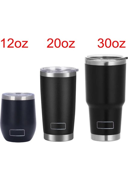 30 Oz 20OZ 12OZ Tumbler Seyahat Kurı Saman Kapaklı Bira Fincanı Paslanmaz Çelik Vakum Insülat Termal Yetersiz Karkaklık Için Buzlu Kahve Fincanı: Sadece 360ML (12 Oz)/renk: Siyah (Yurt Dışından)