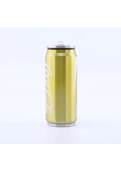 Paslanmaz Stee Termos Kupa Araç Vakum Şişeleri Taşınabilir Soda Yalıtabilir Su Şişesi Seyahat Içecek Kupası Saman Kapasiteli: 500ML/RENK: C (Yurt Dışından)