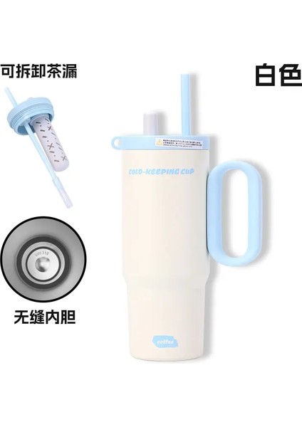 Büyük Kapasiteli Paslanmaz Çelik Yalıtımlı Dak, Basit Ev Ofis Dondurma Fincanı, Açık Portatif Araba Kahve Fincanı Kapasite: 720ML/RENK: 04 (Yurt Dışından)