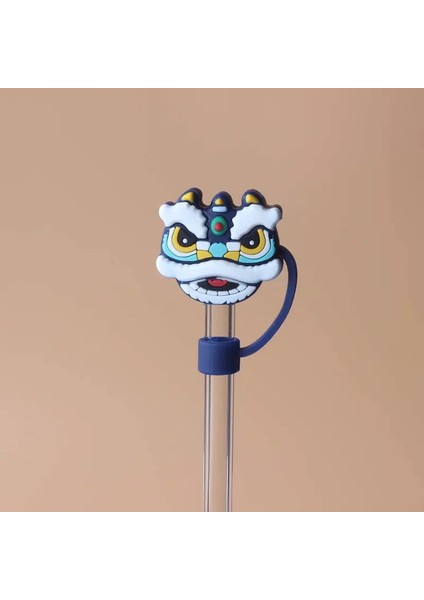 Sevimli Saman Topper Kawaii Silikon Saman Kapakları Tumbler Için Kapak Içme Saman Kapağı 7 8mm Su Şişesi Dak Aksesuarları 1 Adet Renk: Mavi (Yurt Dışından)