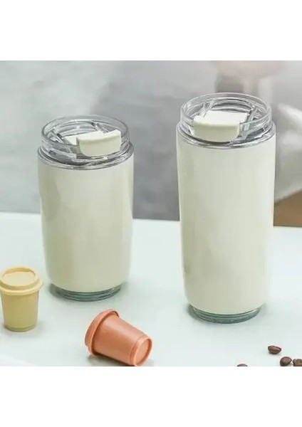 480ML Yalıtımlı Su Şişeleri 2024 Yeni Termos Şişesi Paslanmaz Çelik Su Şişeleri Şişe Şişe Kahve Kupası Mugtumblercapacity: 240-480ML/RENK: Bej 480ML (Yurt Dışından)