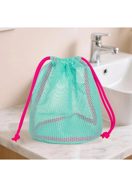 Yeni Dopamin Çizme Makyaj Çantası Taşınabilir Mesh Poşet Drenaj Depolama Çantası Seyahat Tuvalet Çantası Örgü Çanta: 19-22CM/RENK: Drawstring Cep Ro (Yurt Dışından)
