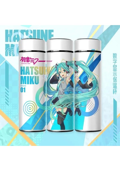 Anime Termo Şişe Paslanmaz Çelik Kawaii Kur Anime Periferik Yalıtımlı Hydroflask Su Sıcaklığı Ekran Vakum Şişeler Kapasitesi: 500ML/RENK: 5 (Yurt Dışından)