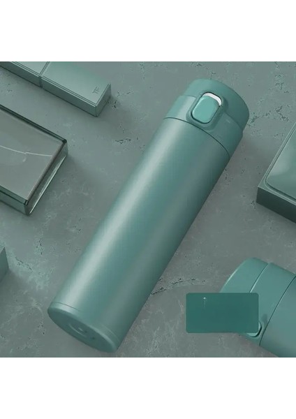 320ML/450ML Paslanmaz Çelik Termos Şişe Taşınabilir Vakum Şişesi Yalıtımlı Su Şişesi Bpa Gıda Termos Seyahat Kahve Mugkapakitesi: 450ML/RENK: Yeşil (Yurt Dışından)