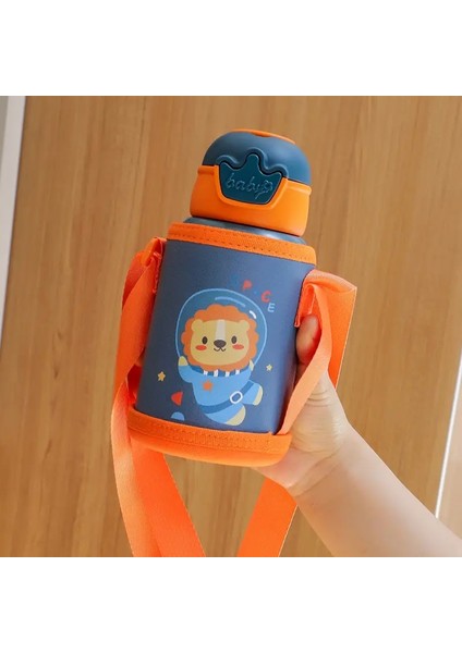 500ML Unicorn Çocuk Termos Şişesi Sevimli Çocuk Termal Su Şişesi Paslanmaz Çelik Termos Kupa Öğrenci Su Kupa Cupcapacity: 480ML/RENK: Derin Mavi (Yurt Dışından)