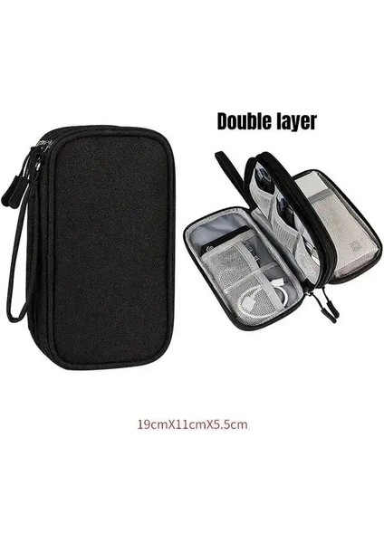 1 Adet Yeni Seyahat Organizatör Çantası Kablo Depolama Organizatörleri Torbası Taşıyabilir Kasa Taşınabilir Su Geçirmez Çift Katmanlar Depolama Torbaları Kablo Kordon: Pembe Tek Katman (Yurt Dışından)