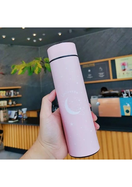 Akıllı Termal Şişe Ekran Sıcaklık Termal Kupa Paslanmaz Çelik Gıda Termos Isıtma Kabı Kapasiteli Çay Suyu Şişesi Için: 500ML/RENK: 02PINK (Yurt Dışından)