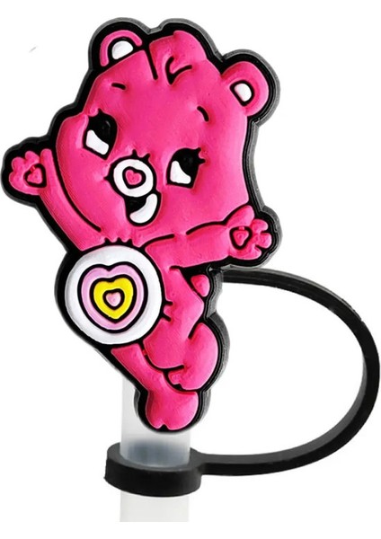 1-20PCS Gökkuşağı Ayı Saman Kapak Kapağı 10MM Cam Fincan Saman Fişi Yeniden Kullanılabilir Sıçrama Geçirmez Içme Fit Fincan Saman Kapağı Takılar Kolye Renk: 05 (Yurt Dışından)