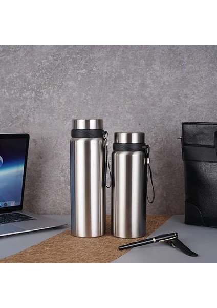 800 1000ML Paslanmaz Çelik Termal Su Şişesi Soğuk ve Sıcak Su Kupası Termos Su Çayı Kahve Vakum Şenlikleri Kapasite: 800ML/RENK: Gümüş (Yurt Dışından)