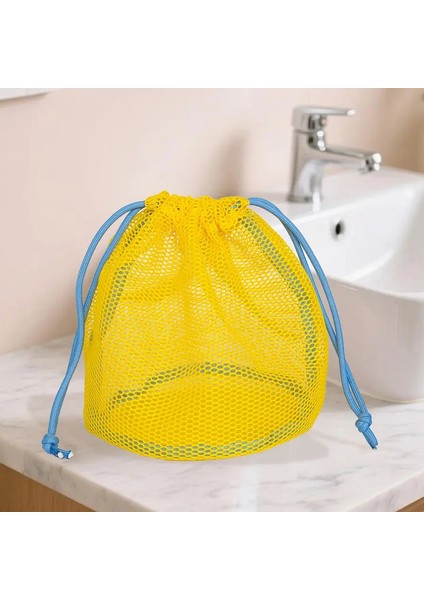 Yeni Dopamin Çizme Makyaj Çantası Taşınabilir Mesh Poşet Drenaj Depolama Çantası Seyahat Tuvalet Çantası Örgü Çanta Boyutu: 19-22CM/RENK: Drawstring Cep Ye (Yurt Dışından)
