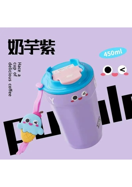 450ML Taşınabilir Kahve Termos Kupası 316 Paslanmaz Çelik Vakum Şişeler Kahve Kupa Tumbler Sızdıran Termos Şişesi Seyahat Mugcapacity: 450ML/RENK: D (Yurt Dışından)