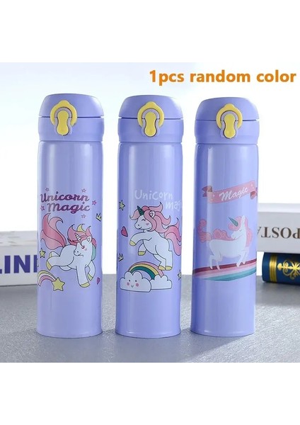 Unicorn Vakum Şenlikleri Termal Şişe Paslanmaz Çelik Yalıtım Sızdıran Kahve Kahve Kurı Taşınabilir Su Isıtıcı Seyahat Araba Çocuk Okul Kapasitesi: 500ML/RENK: Mor (Yurt Dışından)
