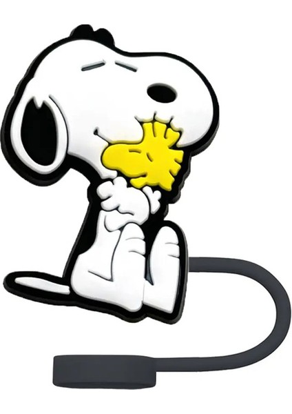 Miniso Snoopy Saman Kapak Kapağı 10MM Karikatür Içecek Saman Fişi Yeniden Kullanılabilir Sıçrama Geçirmez Içme Fit Fincan Saman Kapakları Aksesuarlar: 5 (Yurt Dışından)