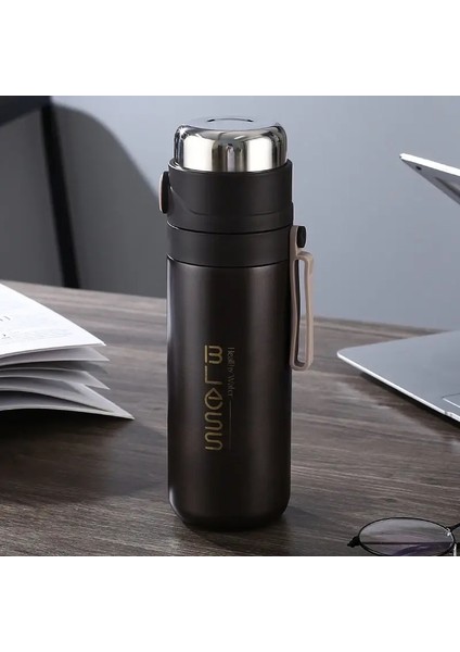 Termos Şişe Paslanmaz Çelik Vakum Hediye Kupası Ev 500ML Ofis Kahve Süt Şişesi Su Bottlecaity: 500ML/RENK: Çelik (Yurt Dışından)