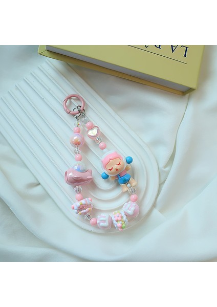 Internet Ünlü Kabarcık Mart Boncuklu Cep Telefonu Zinciri Diy Çanta Kolye Kız Kalbi Öğrenci Sırt Çantası Kolye (Yurt Dışından)