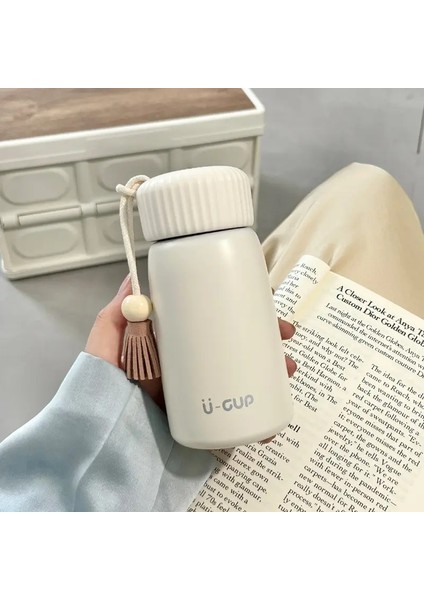 Hem Erkekler Hem De Kadınlar Için Yalıtımlı Fincan, Yüksek Güzellik Mini Sevimli Yeni Su Fincanı, Öğrenci Taşınabilir, Kompakt ve Basit Fincan Kapasitesi: 250ML/RENK: Kapalı Beyaz (Yurt Dışından)