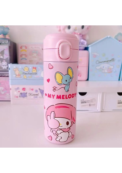 420ML Mini Termos Kahve Kupası Karikatür Deseni Çift Katmanlı Paslanmaz Çelik Su Şişesi Açık Hava Öğrenci Kız Hediyesi Su Kupası: 420ML/RENK: Meiledy (Yurt Dışından)