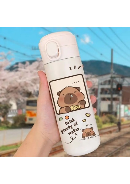 Capya Anime Kids Termos Kupa Sevimli Karikatür Kart Süt Kupa Capya Kawaii Spor Su Şişesi Kahve Kupası Su Şişesi Hediye Kapasitesi: 420ML/RENK: 8 (Yurt Dışından)