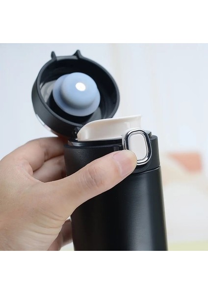 1pc 400ML Akıllı Termos Paslanmaz Çelik Su Şişesi LED Dijital Sıcaklık Ekran Kahve Termal Kurı Akıllı Yalıtım Kapaklığı: 400ML/RENK: Mavi (Yurt Dışından)