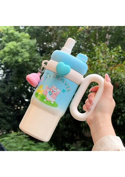 850ML Termo Şişe Kahve Tumbler 316 Paslanmaz Çelik Yalıtılmış Kupa Vakum Şişeler Taşınabilir Termos Su Şişesi Araç Seyahat Mugcapacity: 850ML/RENK: C (Yurt Dışından)