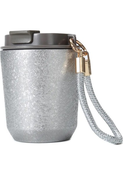 Çift Duvar Titanyum Kaplamalı Termos Kupası Termal Kupa Taşınabilir Mini 280ML Tumbler Yalıtımlı 8 Saat Ti Su Şişesi Vakum Şenlikleri Kapasite: 280ML 9oz/renk: Gümüş (Yurt Dışından)