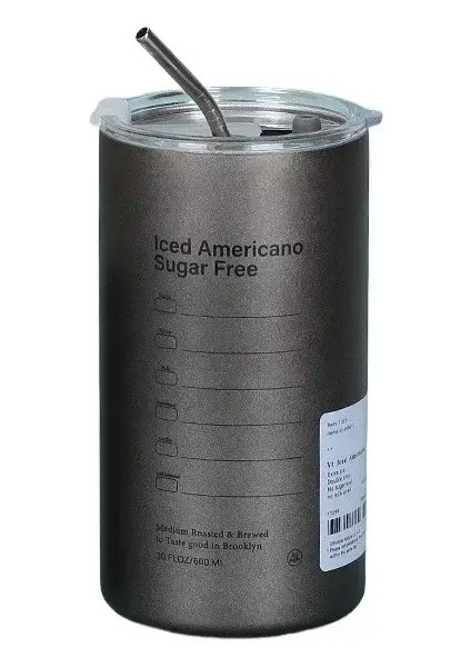 600ML Termos Kupası Taşınabilir 304 Paslanmaz Çelik Kahve Kupa Termal Sızıntı Durumlandırılmış Su Şişesi Saman Yalıtımlı Şişe Içki Kazanımı: 600ML/RENK: Gri (Yurt Dışından)