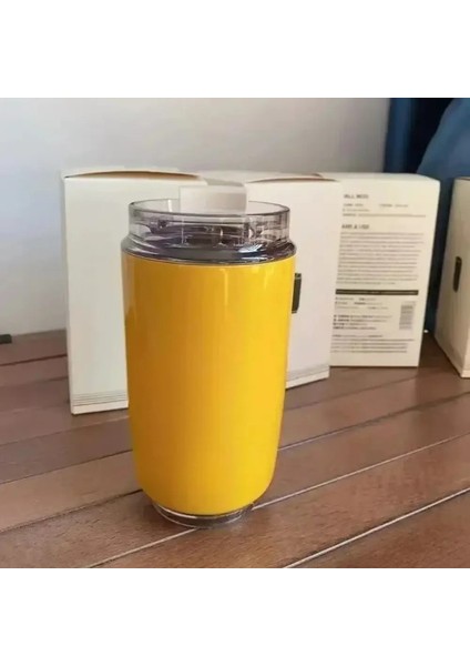 320ML Tumbler Termos Kupası Suçlu Beyaz Kahve Kahve Kupa Yalıtımlı Su Şişesi Seyahat Paslanmaz Çelik Vakum Şenlikleri Içme Su Isıtıcısı Kapasite: 320ML/RENK: Semg-Sarı (Yurt Dışından)