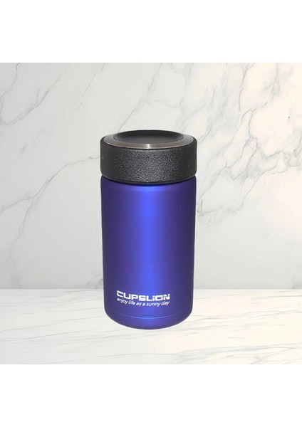 400ML Paslanmaz Çelik Kahve Termos Şişesi Termal Kupa Sızdır Köpek Vakum Şişeler Kahve Kupası Seyahat Taşınabilir Yalıtımlı Şişeler Kapasite: 400ML/RENK: Mavi (Yurt Dışından)