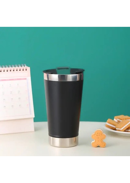 500ML Bira Dakları Şişe Açıcı Kaplamalı Termal Kupa Çay Için Çay Termal Kurı Soğuk Bira Için Termal Kur Termosescapacity: 500ML/RENK: Siyah (Yurt Dışından)