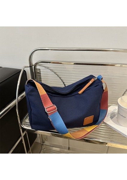 Kadın Çantası, Büyük Kapasiteli Omuz Çapraz Çanta, Moda ve Batı Tarzı, Kişilik ve Güzel, Katı Renkli Niş Çanta (Yurt Dışından)
